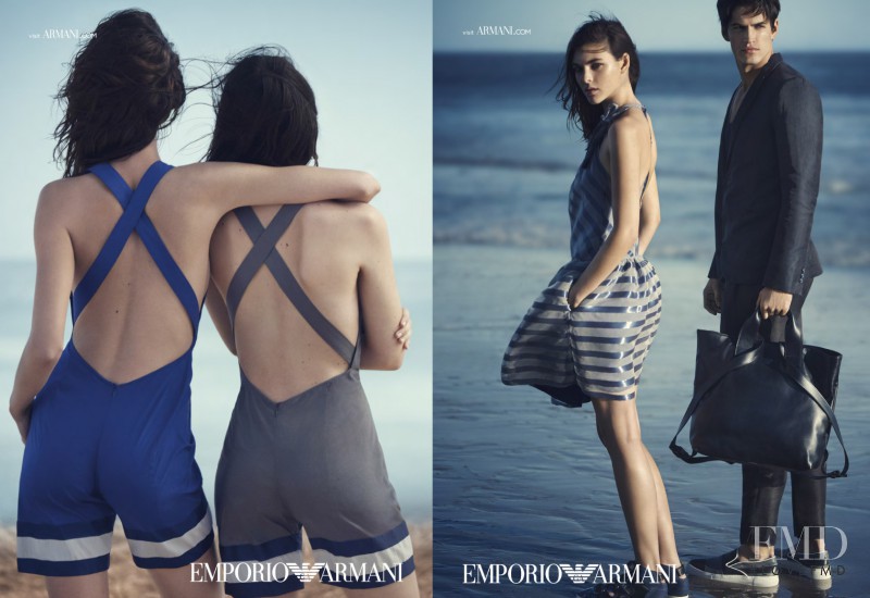 Antonina Petkovic featured in  the Emporio Armani advertisement for Spring/Summer 2015