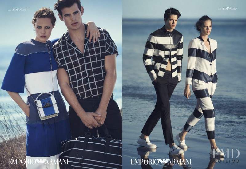 Julia Banas featured in  the Emporio Armani advertisement for Spring/Summer 2015