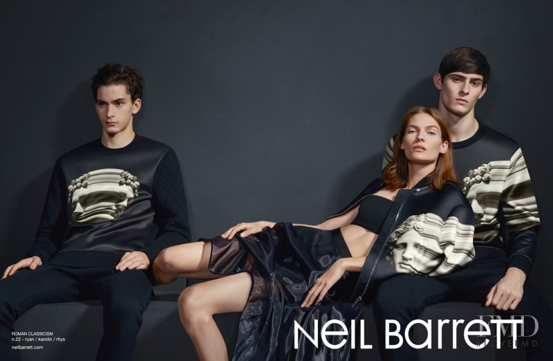 Karolin Wolter featured in  the Neil Barrett advertisement for Spring/Summer 2015