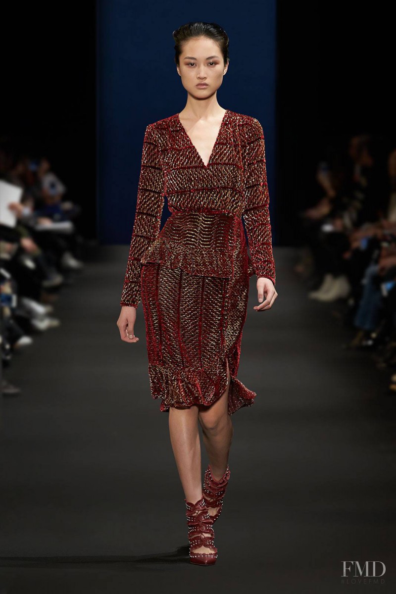 Jing Wen featured in  the Altuzarra fashion show for Autumn/Winter 2015