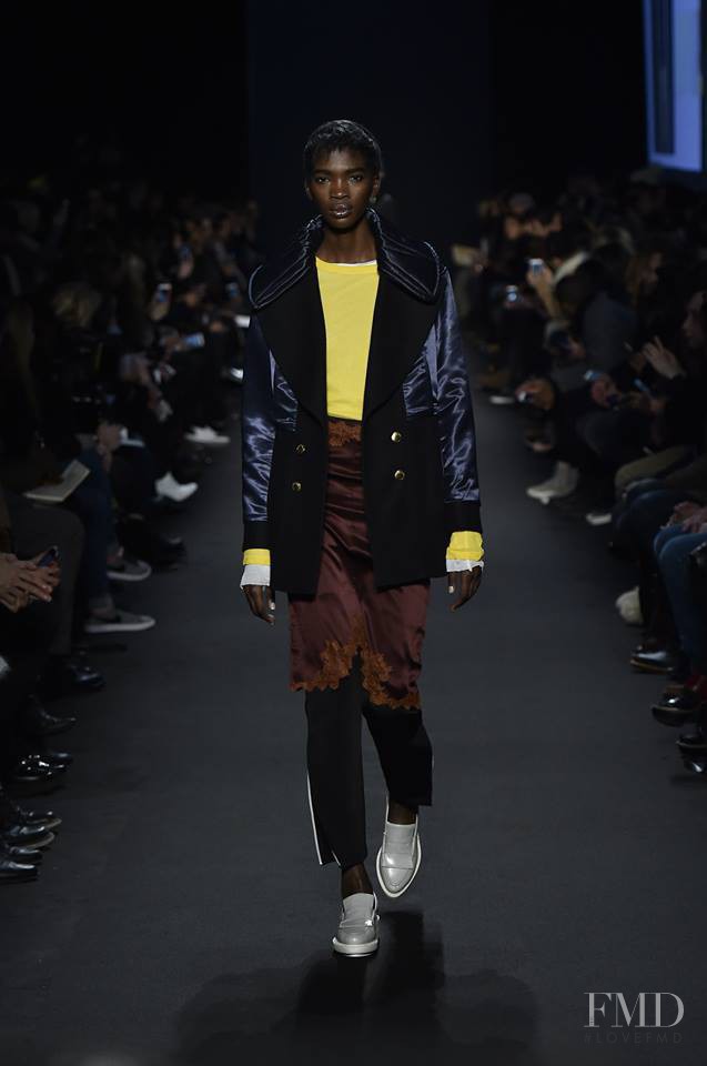 Aamito Stacie Lagum featured in  the rag & bone fashion show for Autumn/Winter 2015