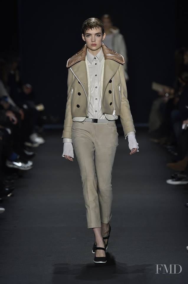 Adrienne Juliger featured in  the rag & bone fashion show for Autumn/Winter 2015