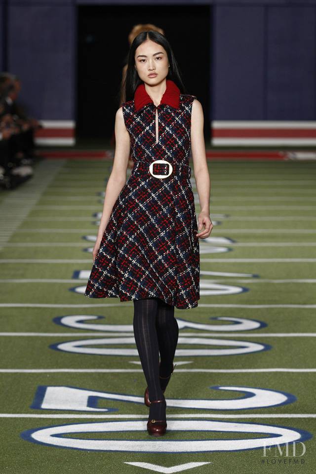 Jing Wen featured in  the Tommy Hilfiger fashion show for Autumn/Winter 2015
