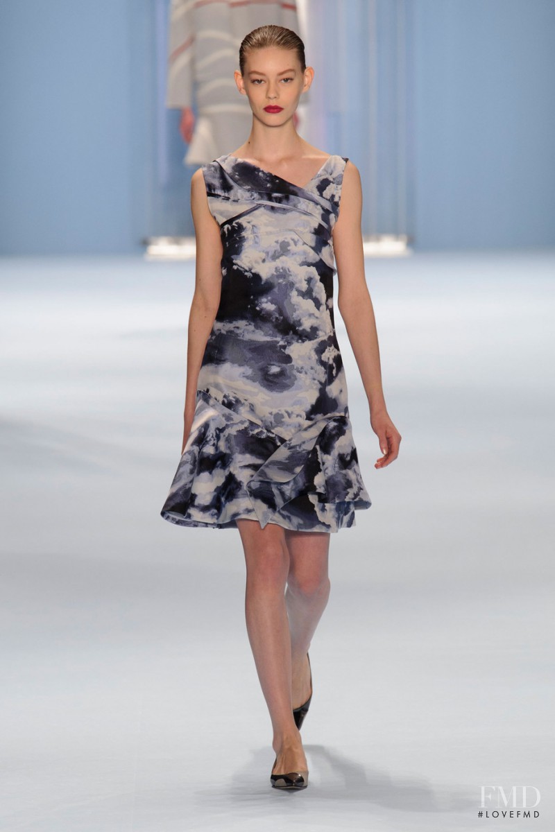 Ondria Hardin featured in  the Carolina Herrera fashion show for Autumn/Winter 2015