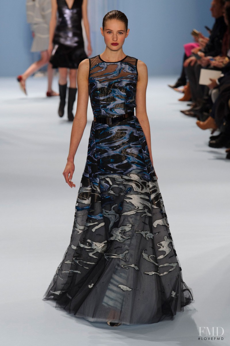 Sanne Vloet featured in  the Carolina Herrera fashion show for Autumn/Winter 2015
