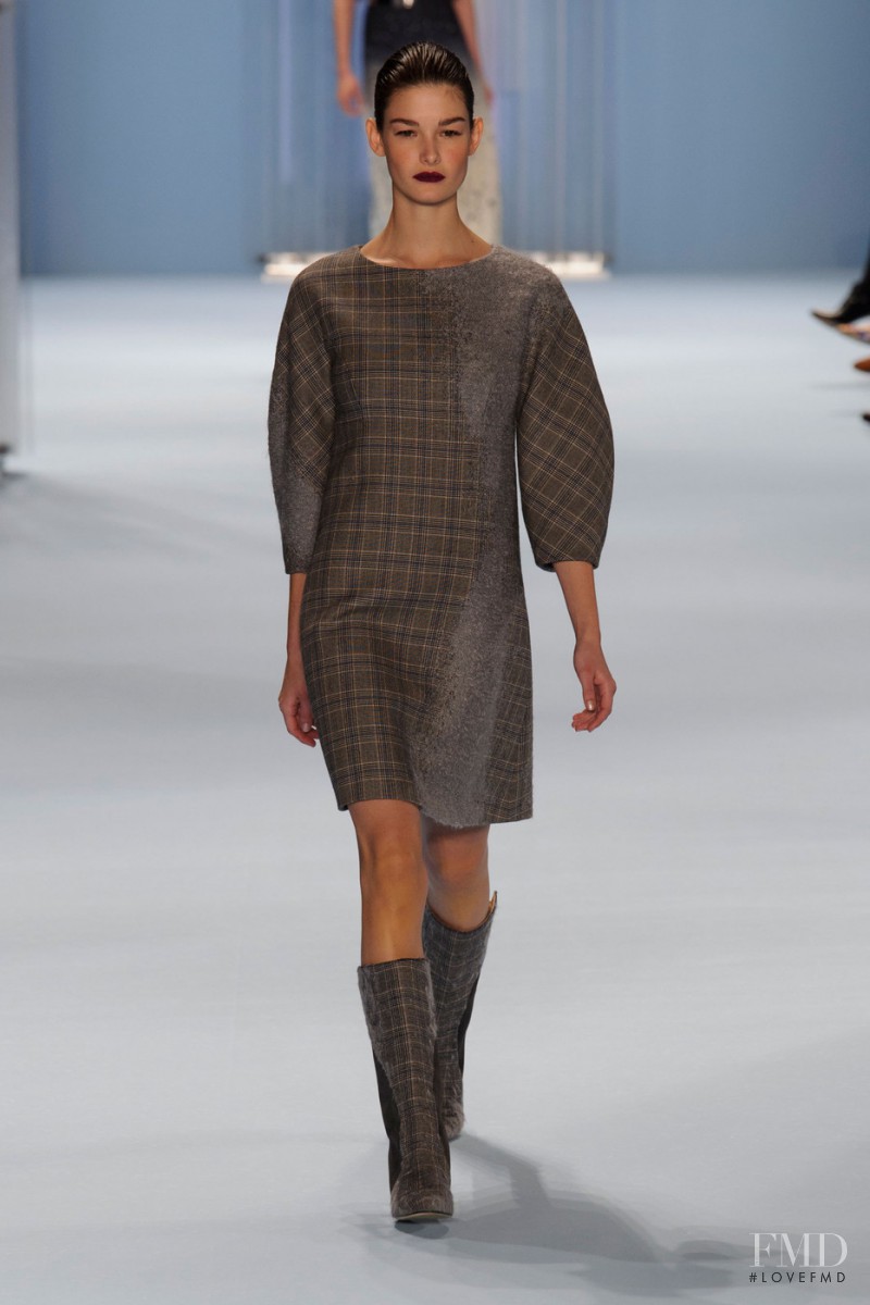 Ophélie Guillermand featured in  the Carolina Herrera fashion show for Autumn/Winter 2015