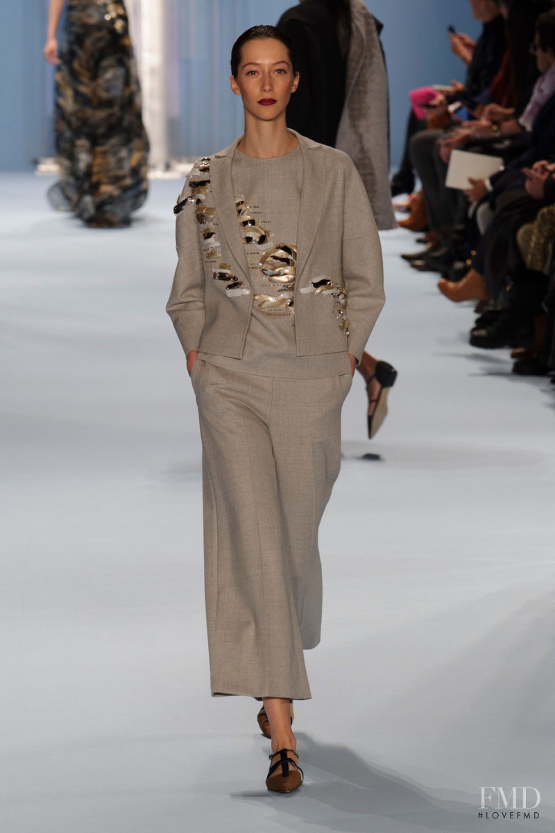 Alana Zimmer featured in  the Carolina Herrera fashion show for Autumn/Winter 2015