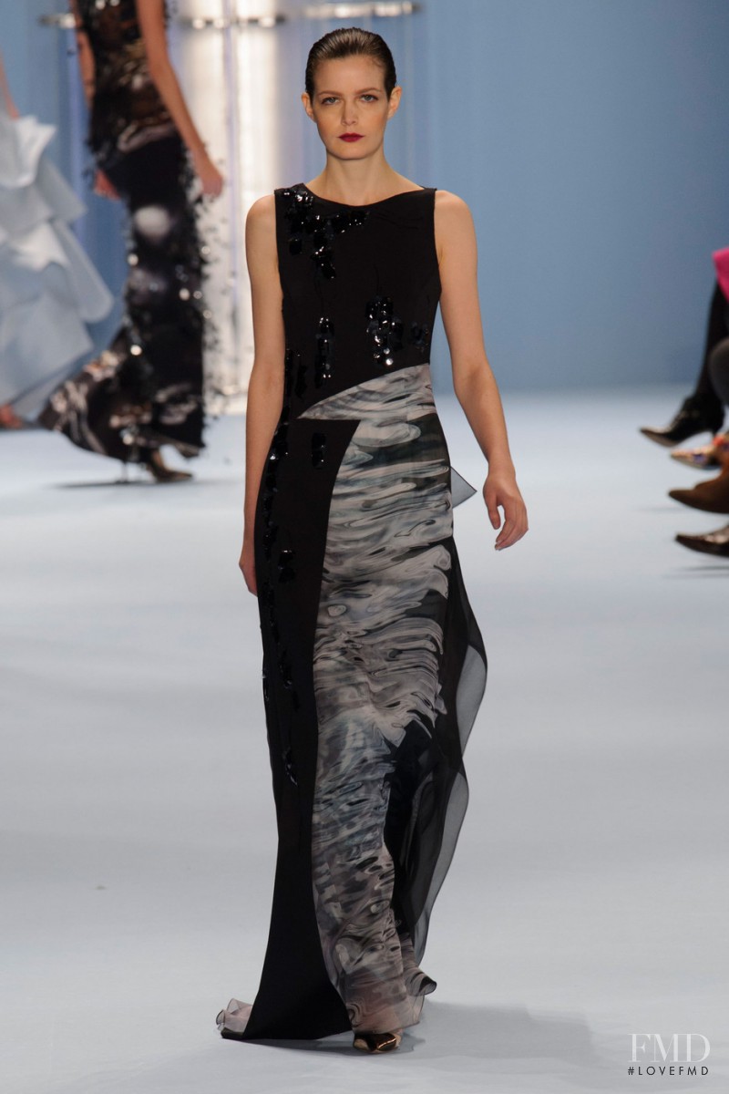 Zlata Mangafic featured in  the Carolina Herrera fashion show for Autumn/Winter 2015