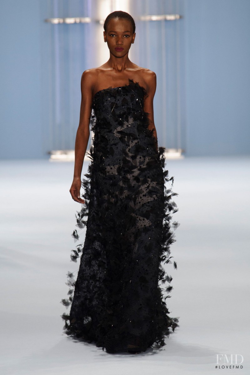 Herieth Paul featured in  the Carolina Herrera fashion show for Autumn/Winter 2015