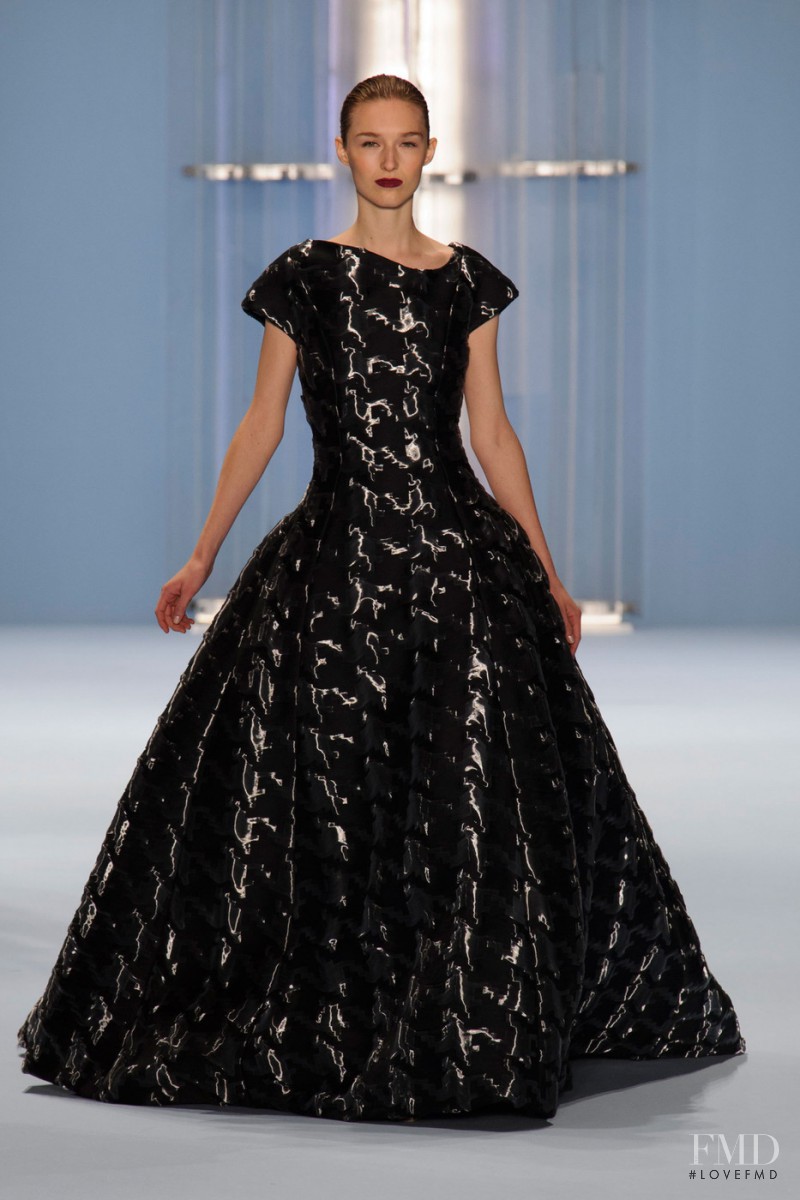 Manuela Frey featured in  the Carolina Herrera fashion show for Autumn/Winter 2015