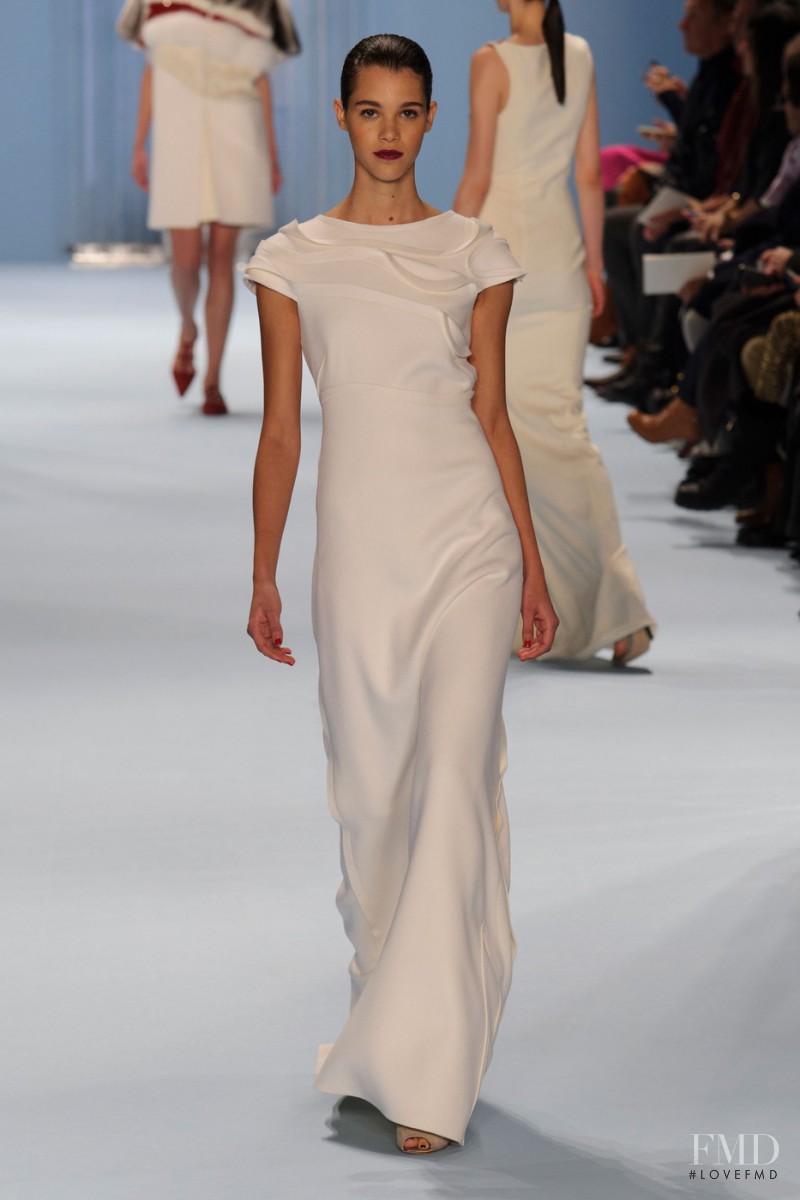 Pauline Hoarau featured in  the Carolina Herrera fashion show for Autumn/Winter 2015