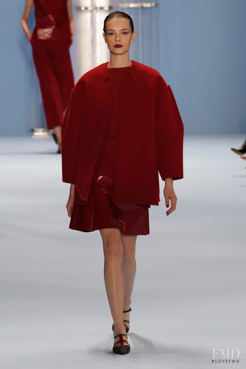 Mina Cvetkovic featured in  the Carolina Herrera fashion show for Autumn/Winter 2015