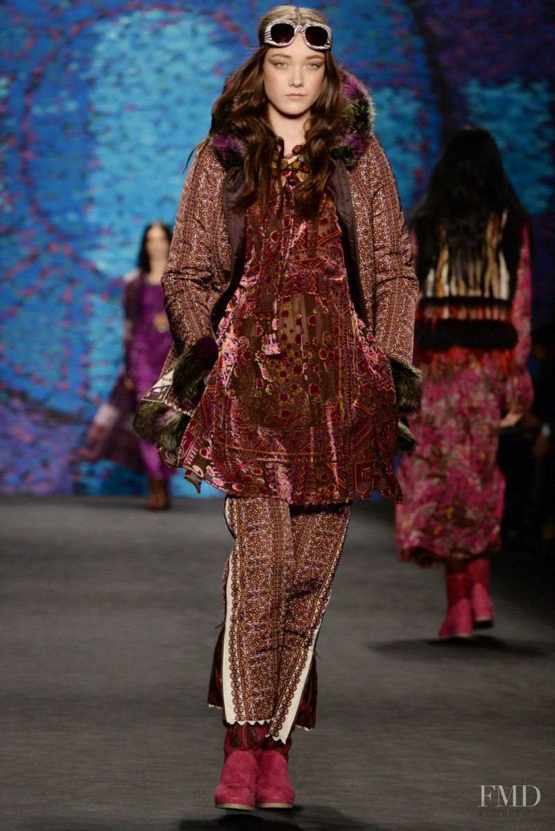 Yumi Lambert featured in  the Anna Sui fashion show for Autumn/Winter 2015