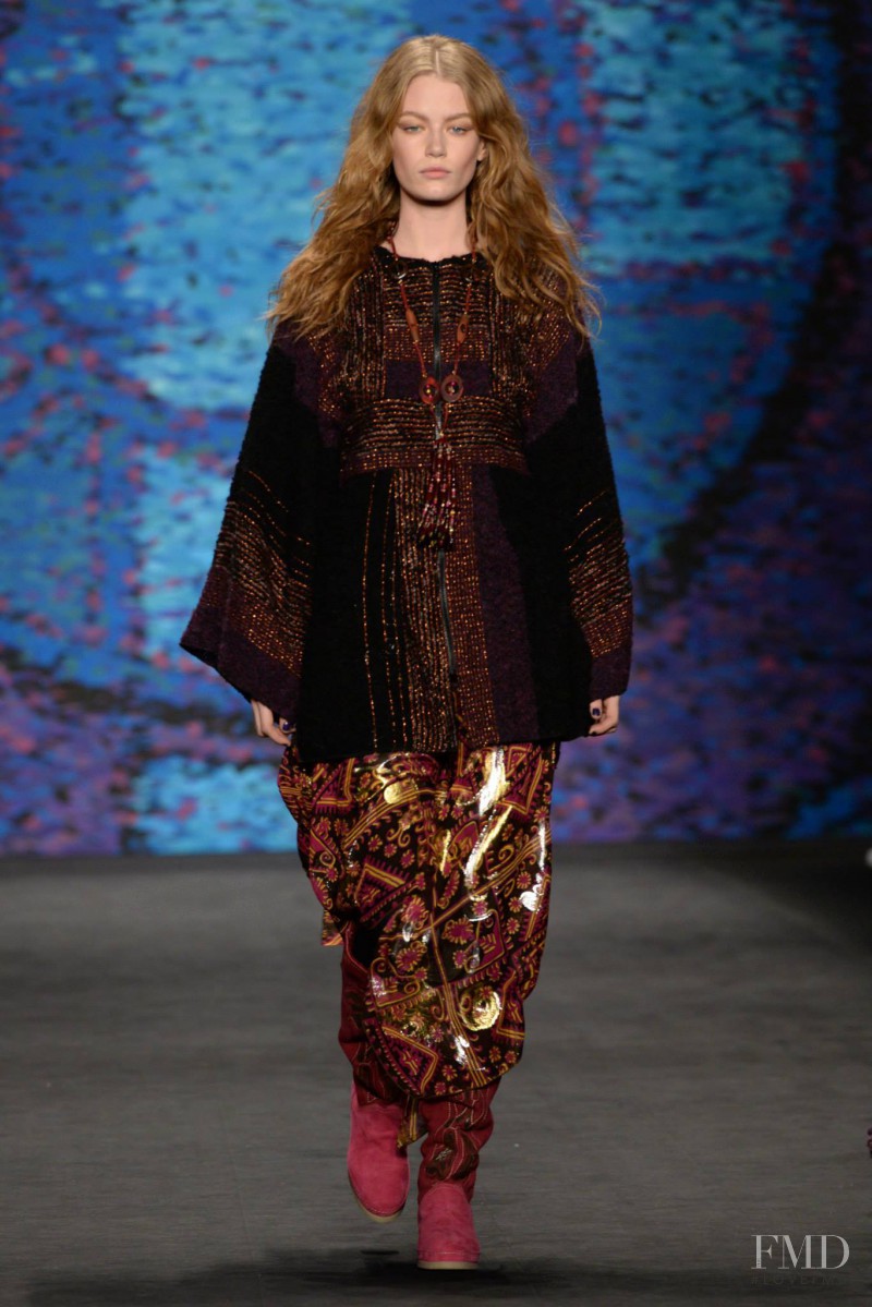 Hollie May Saker featured in  the Anna Sui fashion show for Autumn/Winter 2015