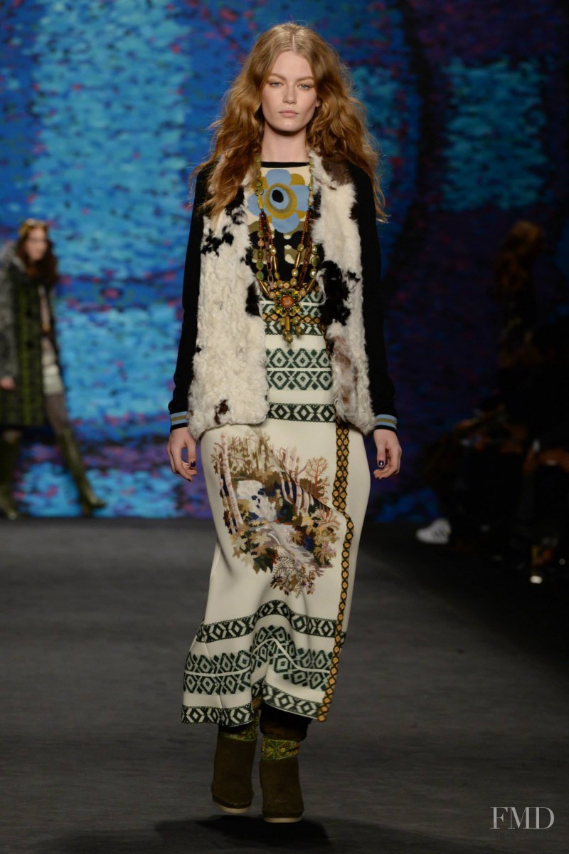 Hollie May Saker featured in  the Anna Sui fashion show for Autumn/Winter 2015
