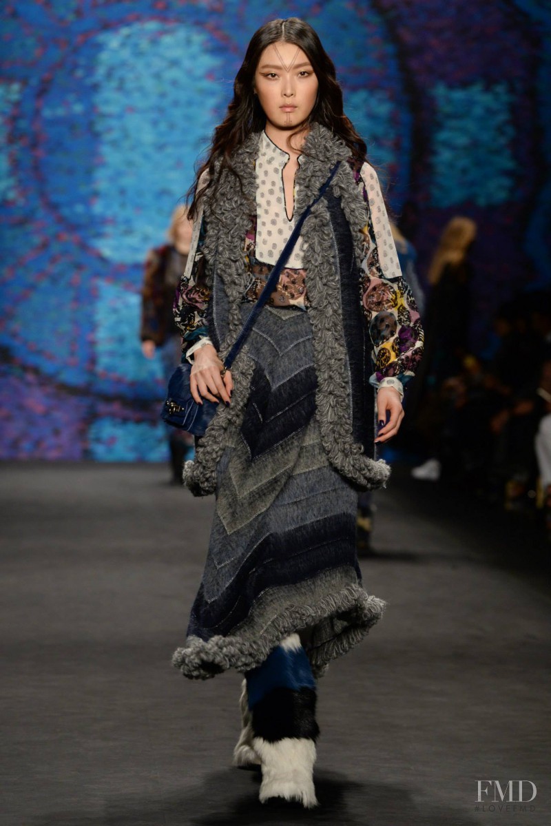Sung Hee Kim featured in  the Anna Sui fashion show for Autumn/Winter 2015