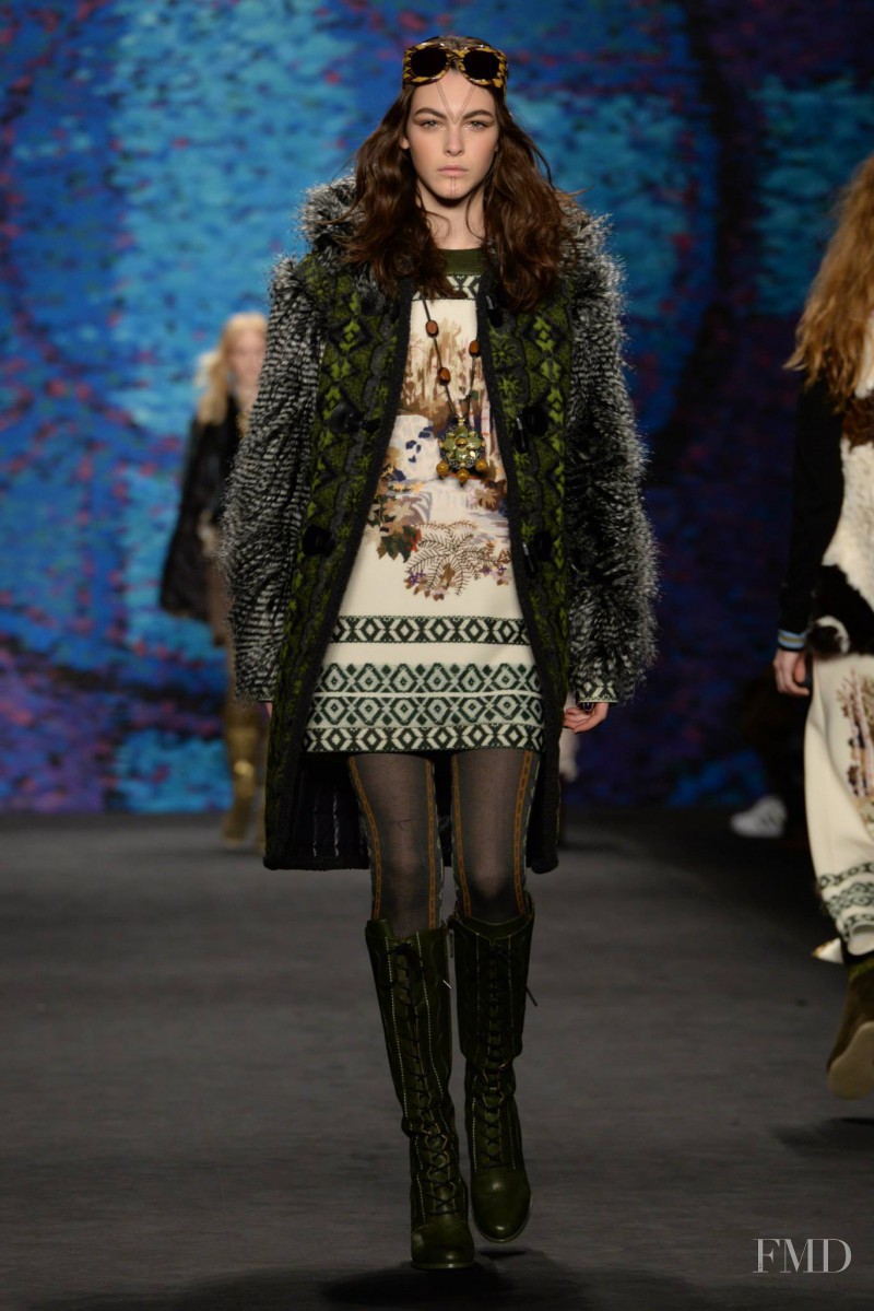 Vittoria Ceretti featured in  the Anna Sui fashion show for Autumn/Winter 2015