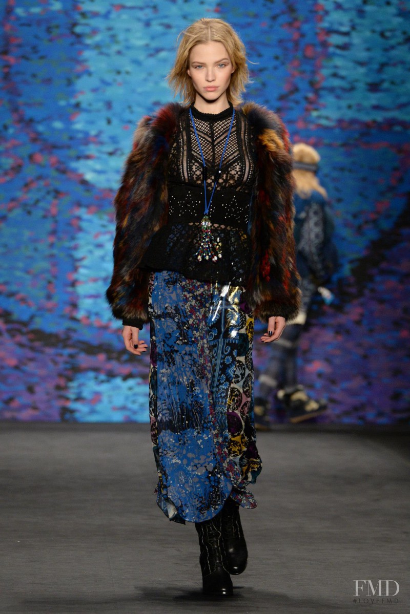 Sasha Luss featured in  the Anna Sui fashion show for Autumn/Winter 2015