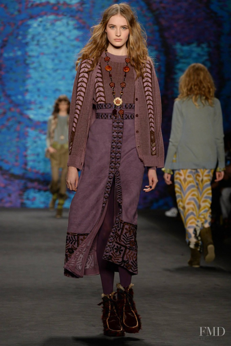 Sanne Vloet featured in  the Anna Sui fashion show for Autumn/Winter 2015