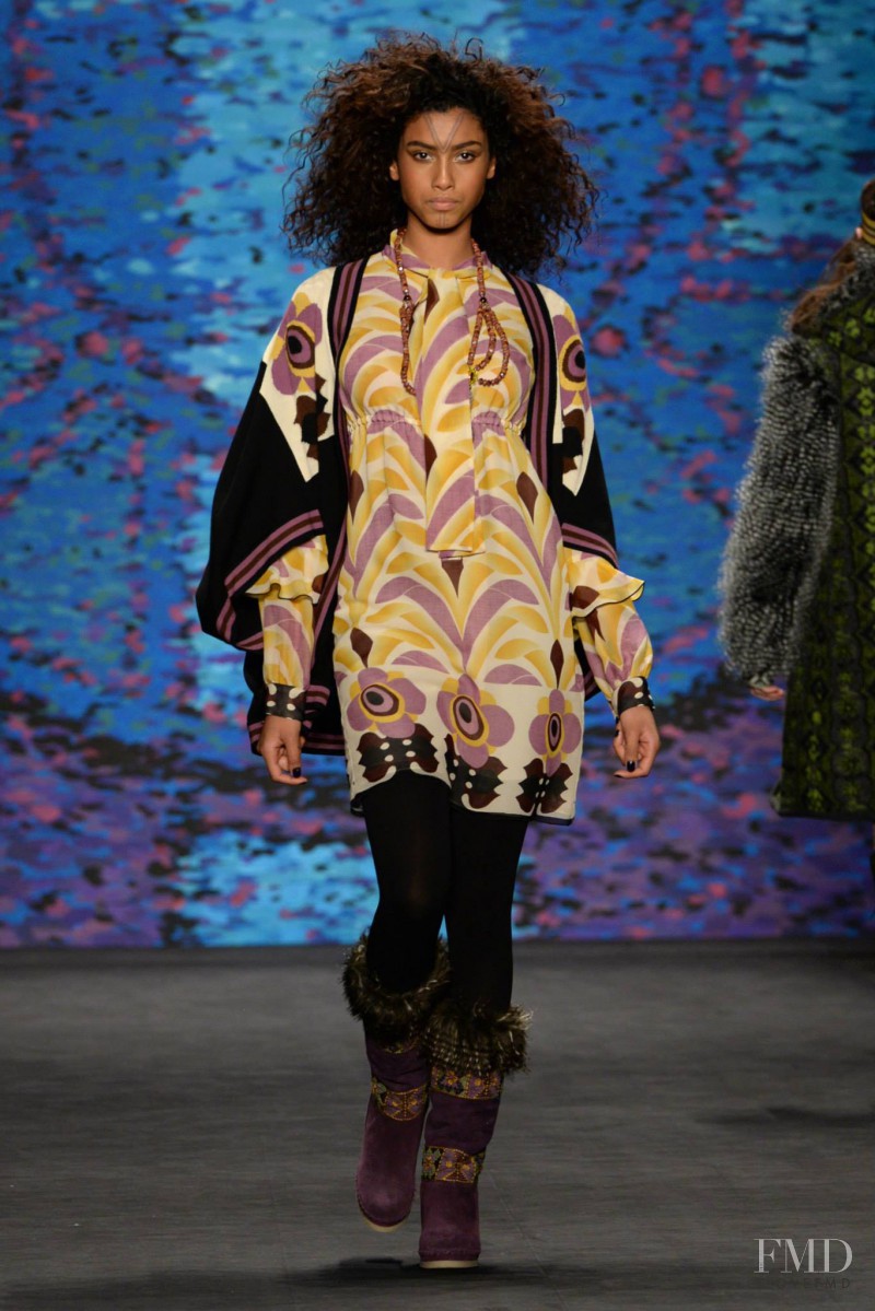 Imaan Hammam featured in  the Anna Sui fashion show for Autumn/Winter 2015