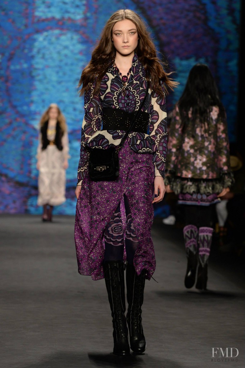 Yumi Lambert featured in  the Anna Sui fashion show for Autumn/Winter 2015