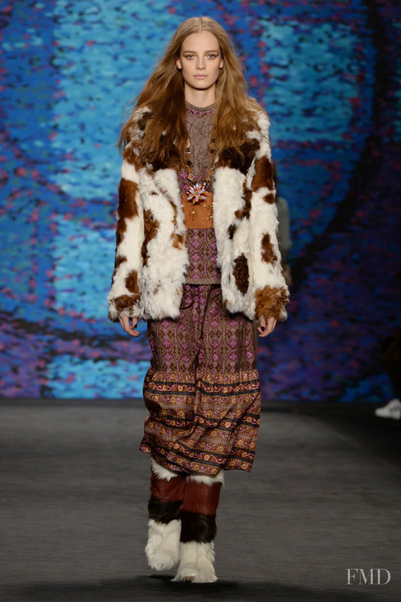 Ine Neefs featured in  the Anna Sui fashion show for Autumn/Winter 2015