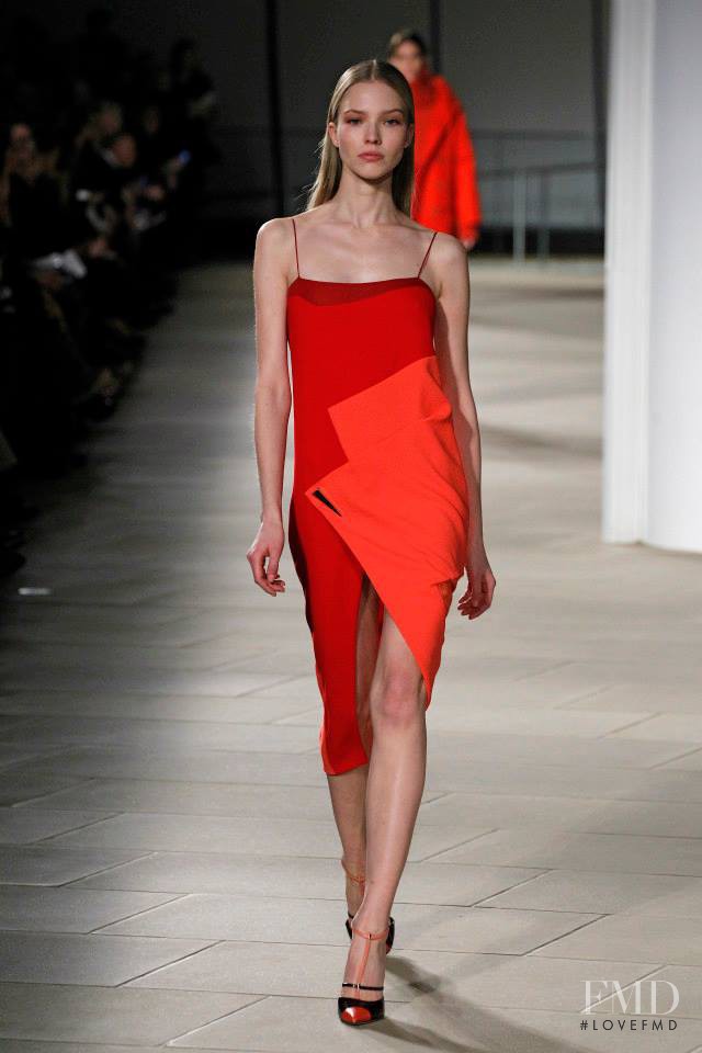 Sasha Luss featured in  the Prabal Gurung fashion show for Autumn/Winter 2015