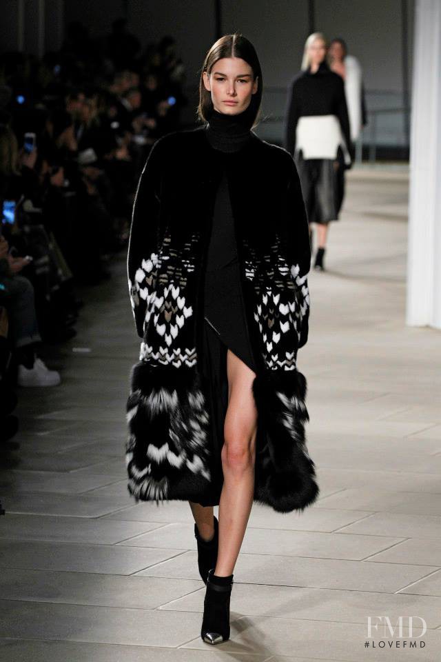 Ophélie Guillermand featured in  the Prabal Gurung fashion show for Autumn/Winter 2015