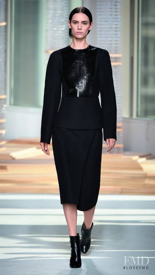 Sarah Stewart featured in  the Boss by Hugo Boss fashion show for Autumn/Winter 2015