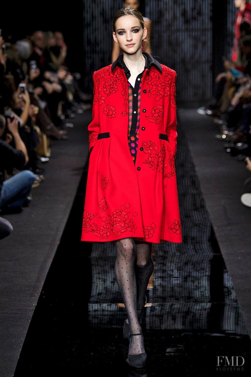 Clémentine Deraedt featured in  the Diane Von Furstenberg fashion show for Autumn/Winter 2015