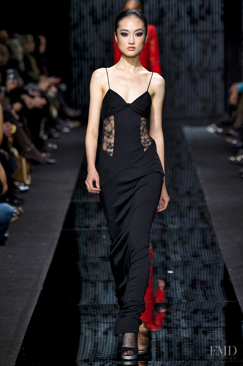 Jing Wen featured in  the Diane Von Furstenberg fashion show for Autumn/Winter 2015