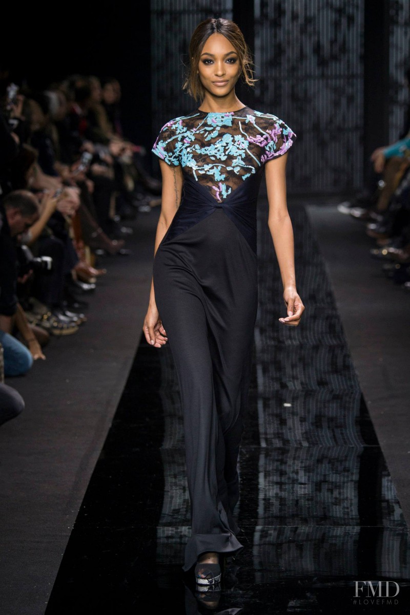 Jourdan Dunn featured in  the Diane Von Furstenberg fashion show for Autumn/Winter 2015