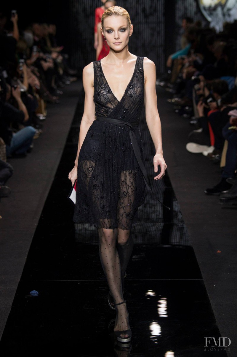 Jessica Stam featured in  the Diane Von Furstenberg fashion show for Autumn/Winter 2015