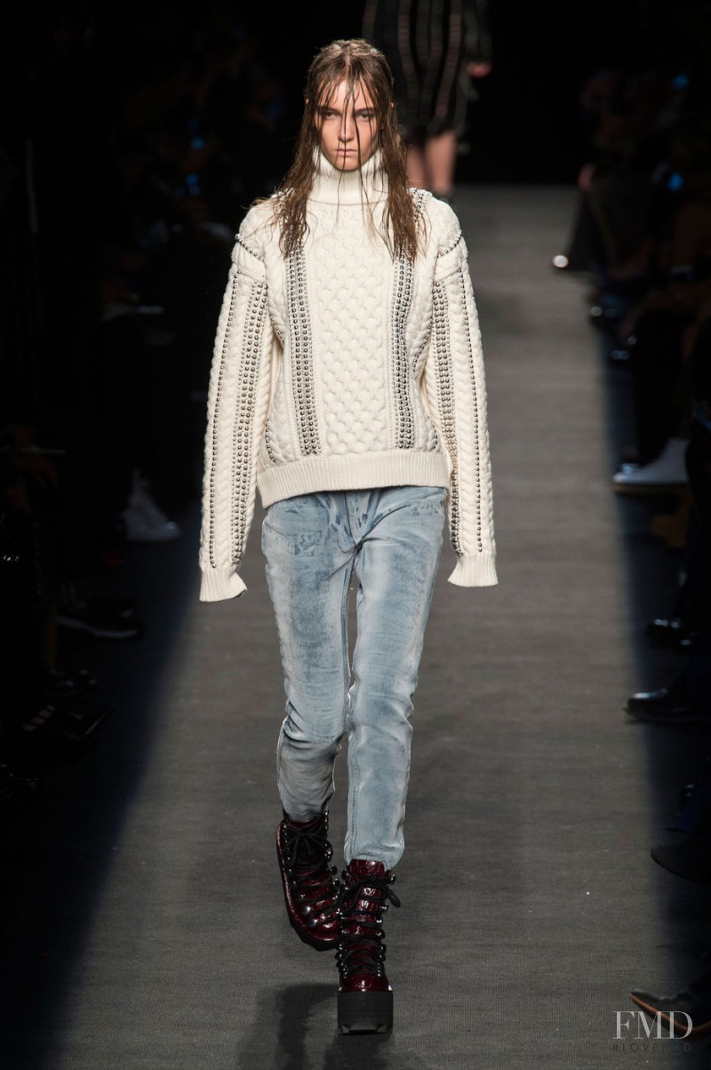 Irina Liss featured in  the Alexander Wang fashion show for Autumn/Winter 2015
