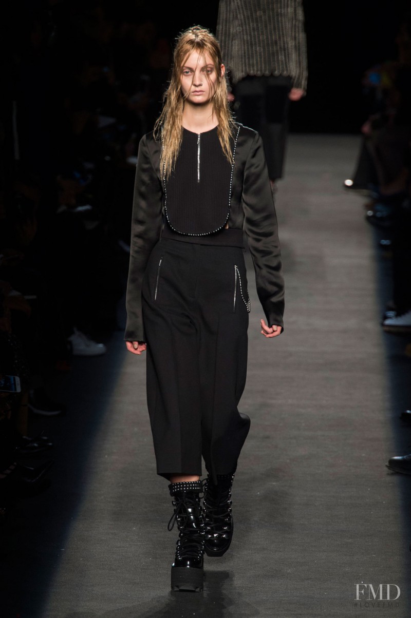 Codie Young featured in  the Alexander Wang fashion show for Autumn/Winter 2015