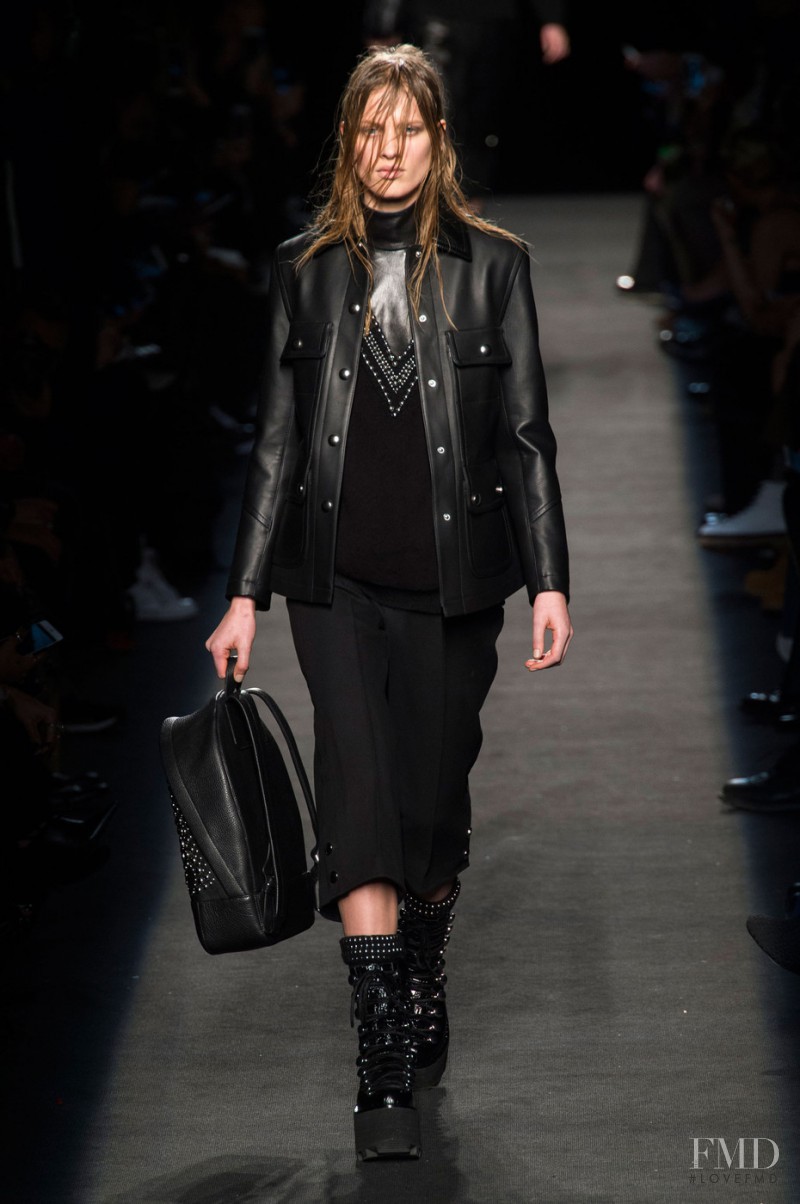 Laura Julie Schwab Holm featured in  the Alexander Wang fashion show for Autumn/Winter 2015