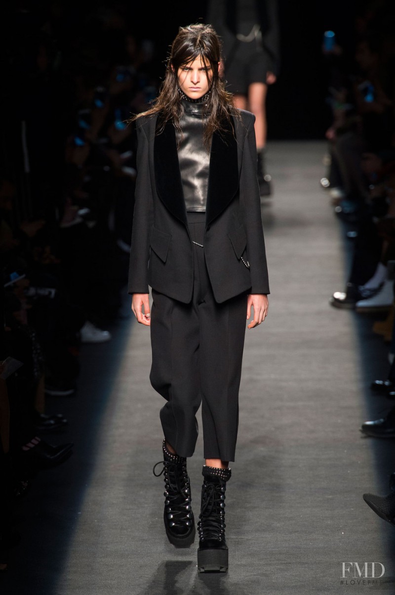 Astrid Holler featured in  the Alexander Wang fashion show for Autumn/Winter 2015