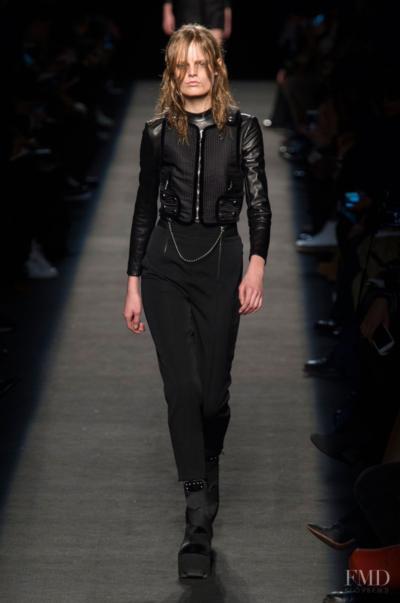 Hanne Gaby Odiele featured in  the Alexander Wang fashion show for Autumn/Winter 2015