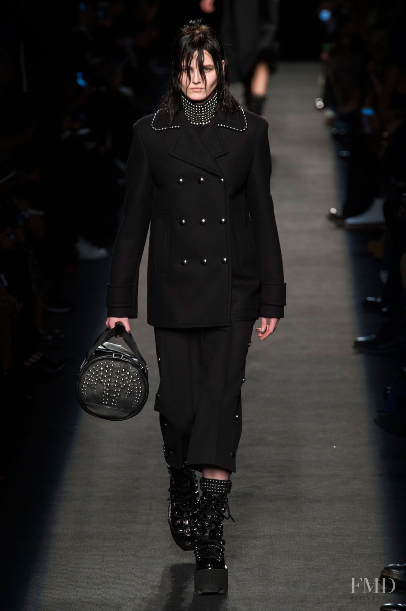 Katlin Aas featured in  the Alexander Wang fashion show for Autumn/Winter 2015
