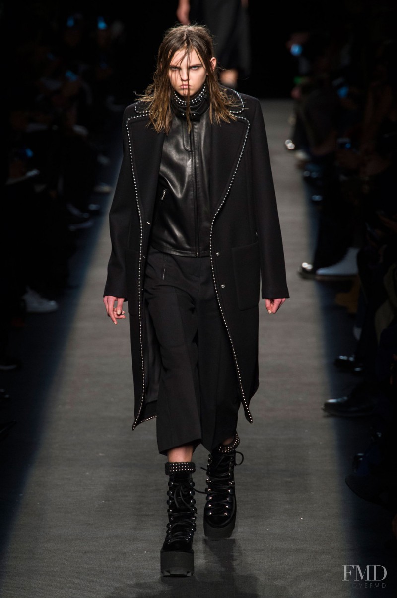 Molly Bair featured in  the Alexander Wang fashion show for Autumn/Winter 2015