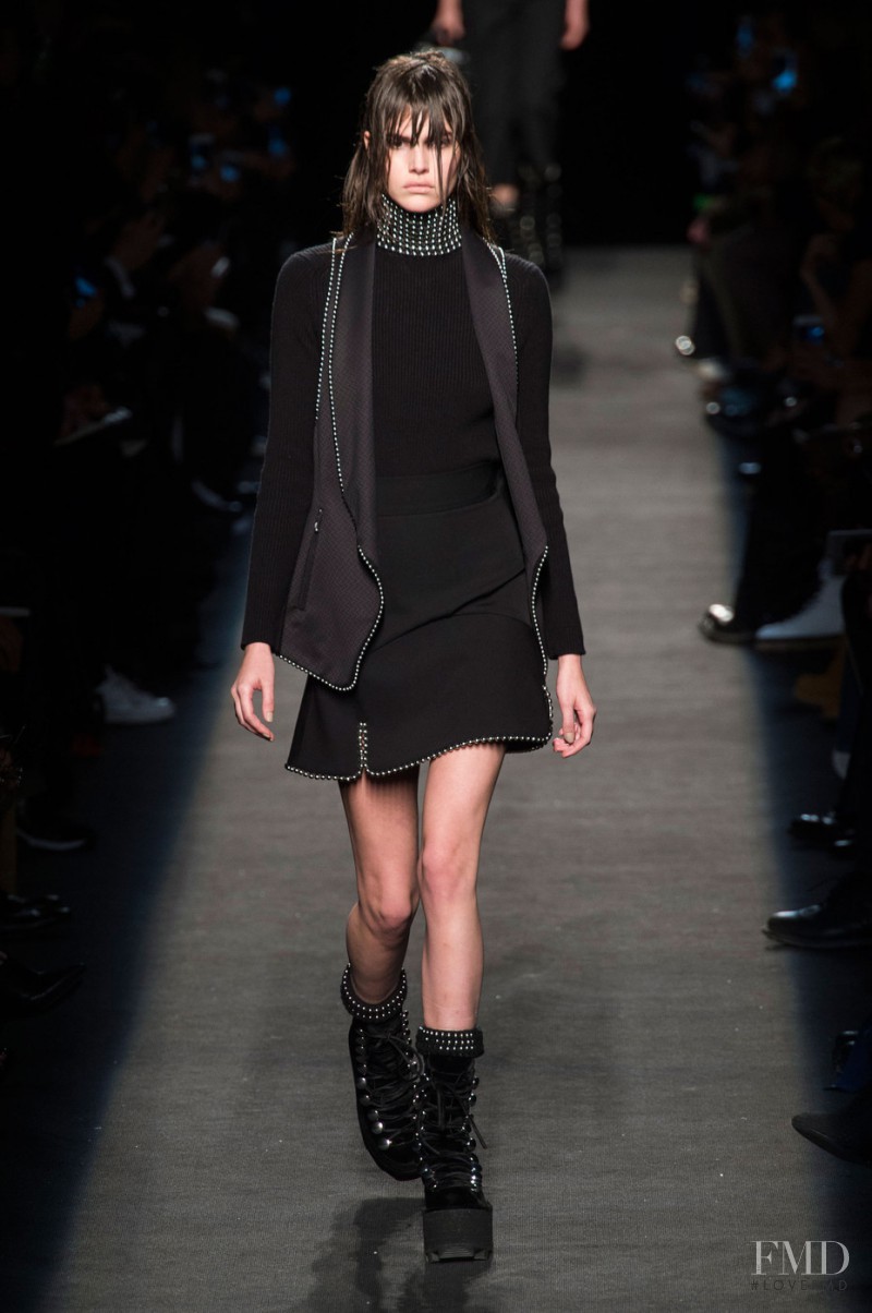 Vanessa Moody featured in  the Alexander Wang fashion show for Autumn/Winter 2015