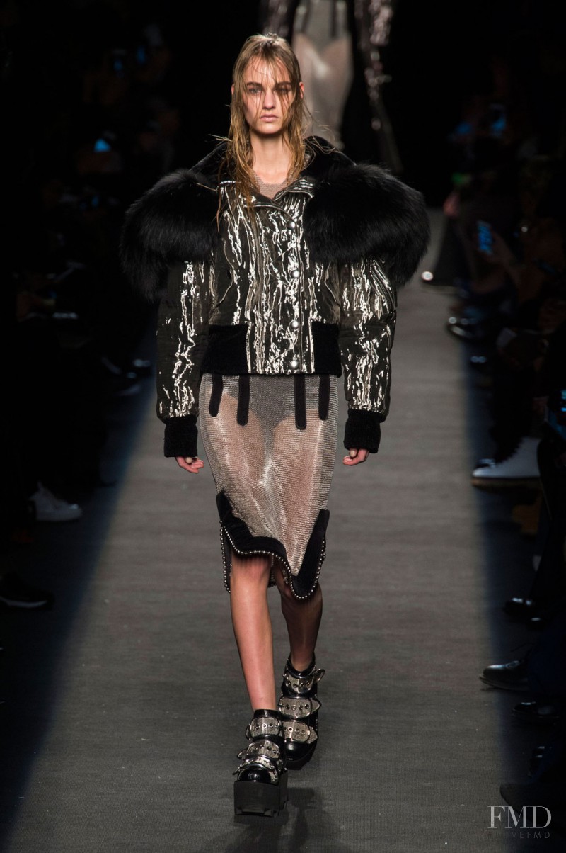 Maartje Verhoef featured in  the Alexander Wang fashion show for Autumn/Winter 2015
