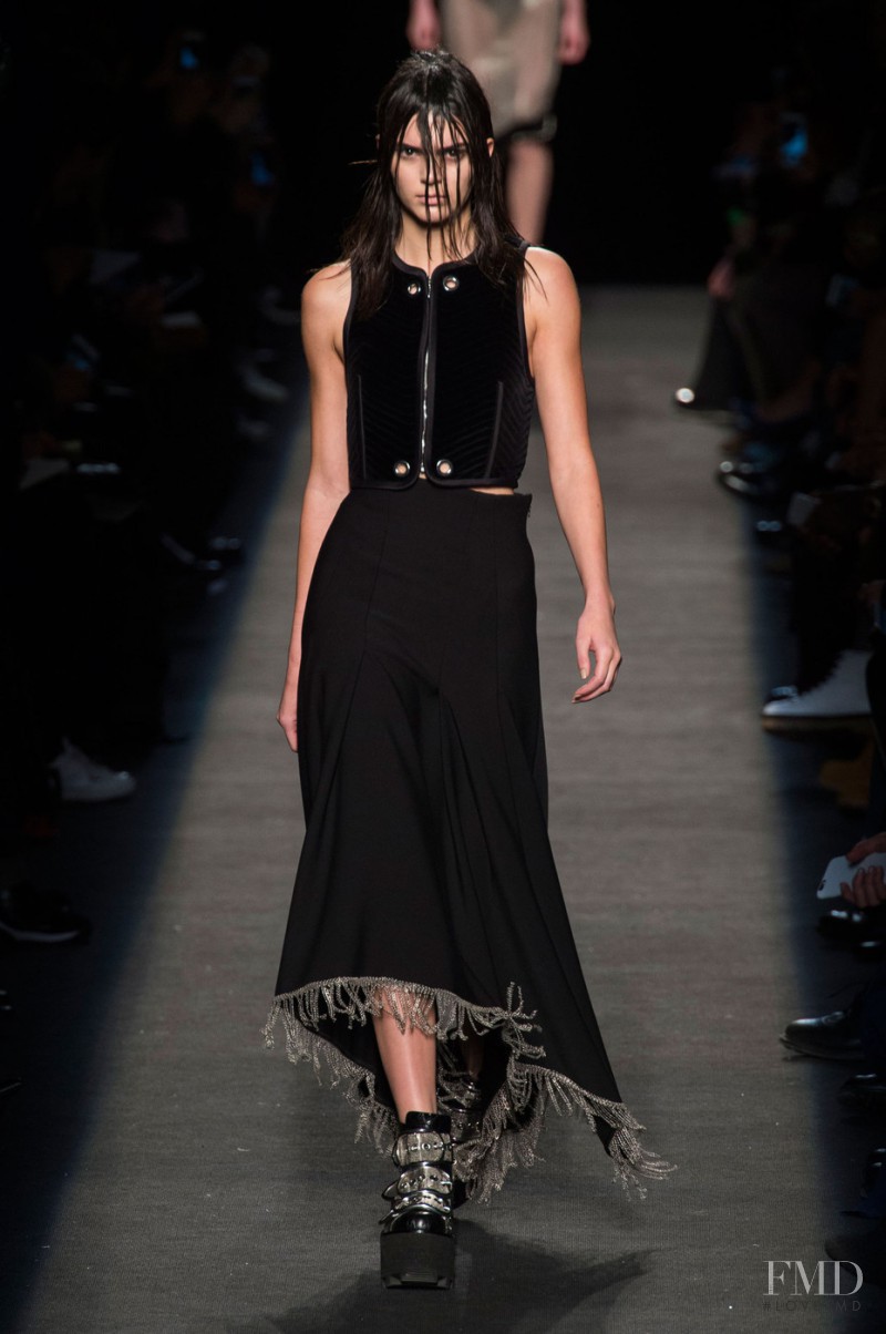Kendall Jenner featured in  the Alexander Wang fashion show for Autumn/Winter 2015
