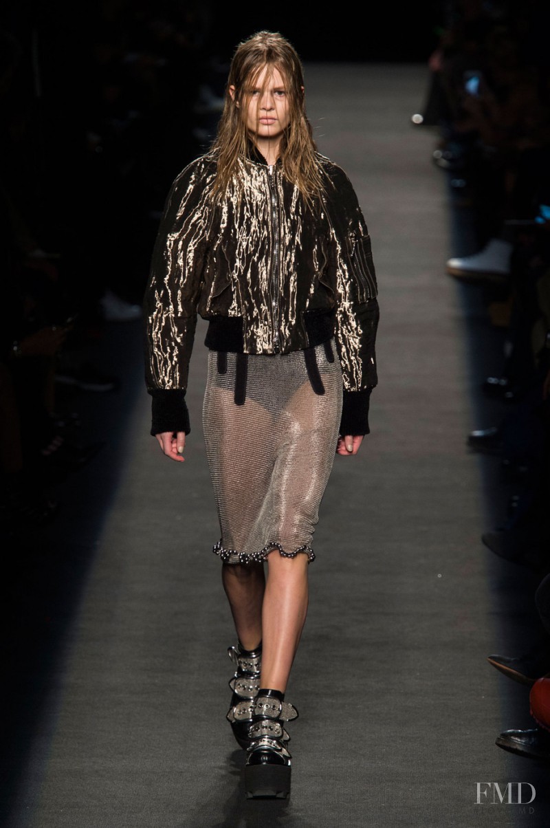 Anna Ewers featured in  the Alexander Wang fashion show for Autumn/Winter 2015