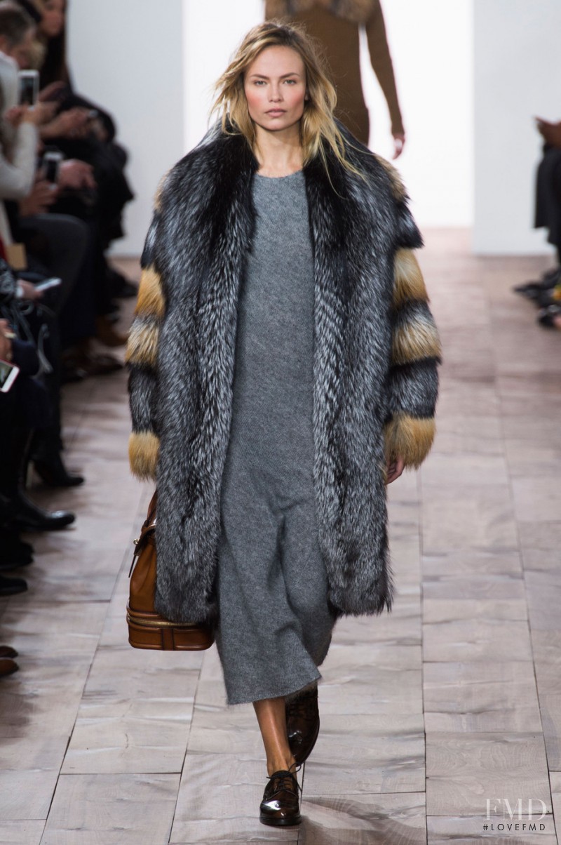 Natasha Poly featured in  the Michael Kors Collection fashion show for Autumn/Winter 2015