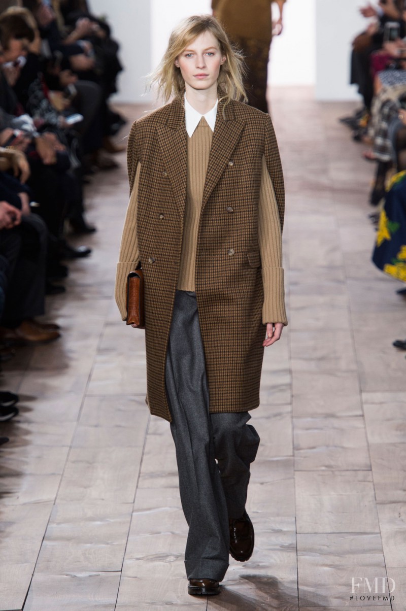 Julia Nobis featured in  the Michael Kors Collection fashion show for Autumn/Winter 2015