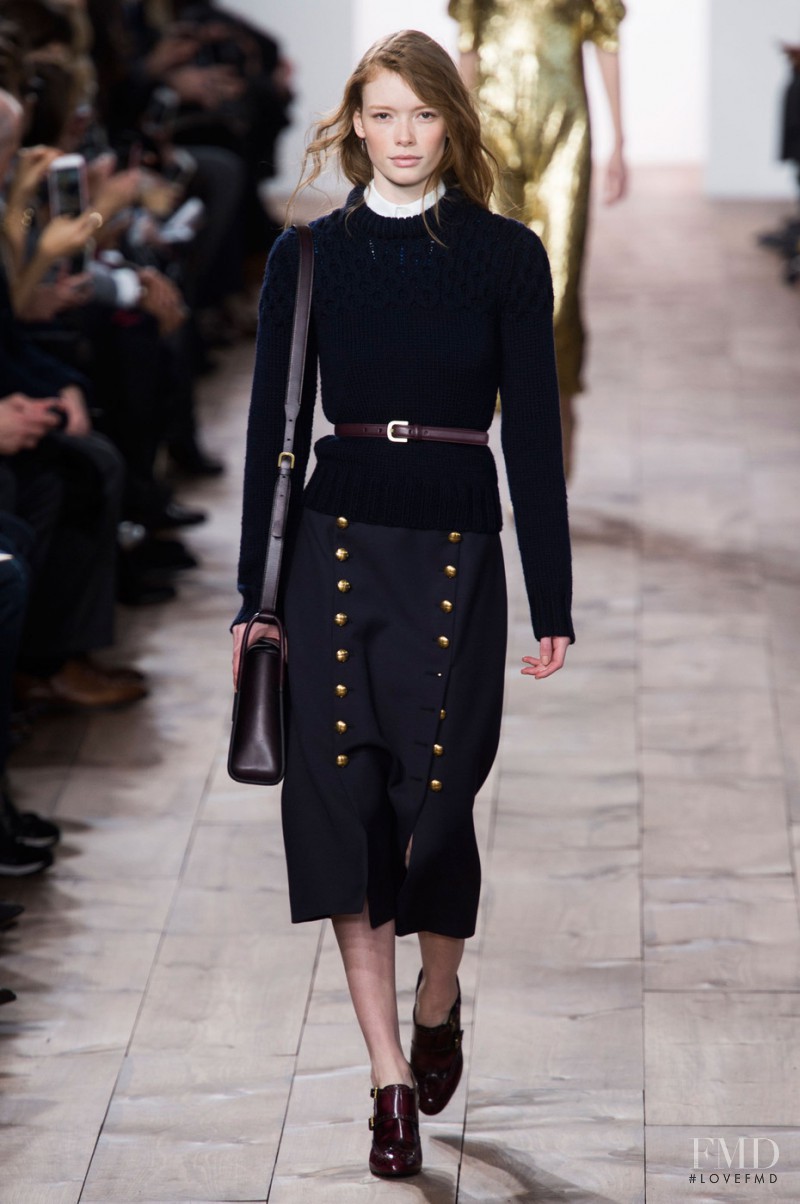 Julia Hafstrom featured in  the Michael Kors Collection fashion show for Autumn/Winter 2015