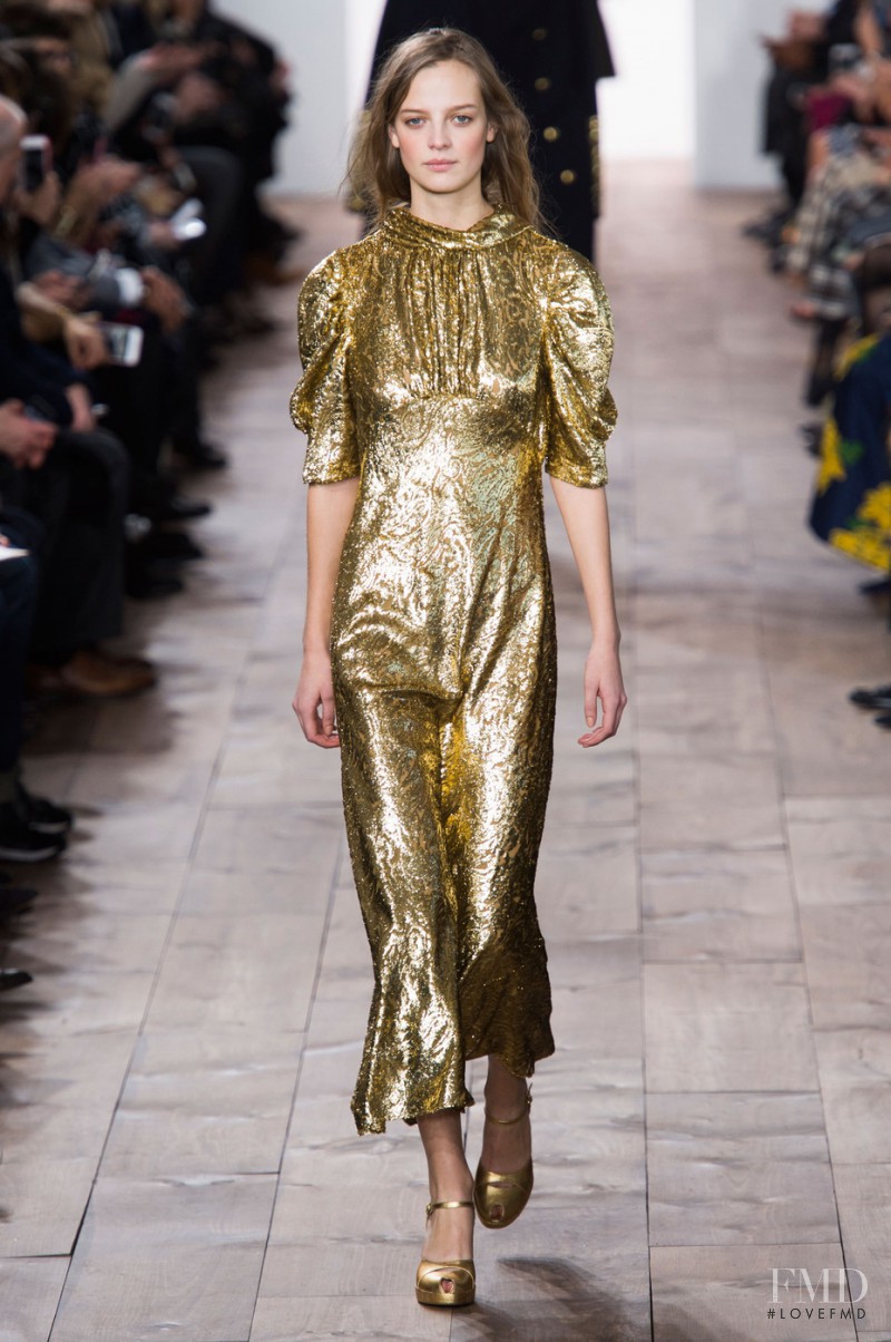 Ine Neefs featured in  the Michael Kors Collection fashion show for Autumn/Winter 2015