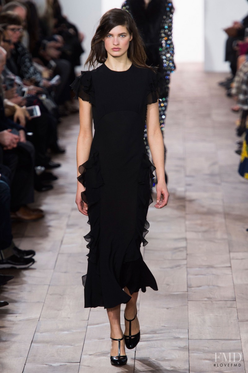 Julia van Os featured in  the Michael Kors Collection fashion show for Autumn/Winter 2015