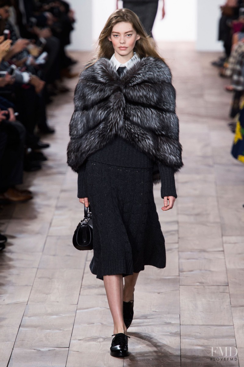 Ondria Hardin featured in  the Michael Kors Collection fashion show for Autumn/Winter 2015